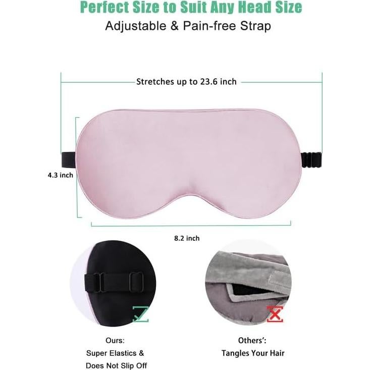 Máscara de Sueño BeeVines 100% Seda Natural 2 Unidades