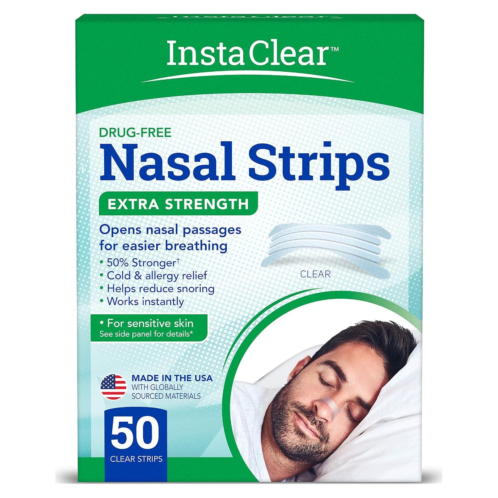 Tiras Nasales Extra Fuertes Instaclear 50 ct - Alivio Congestión