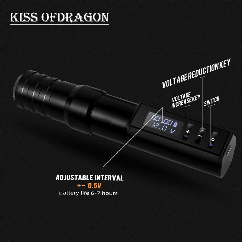 Kit Completo de Tatuaje Kiss of Dragon Inalámbrico 2400mAh