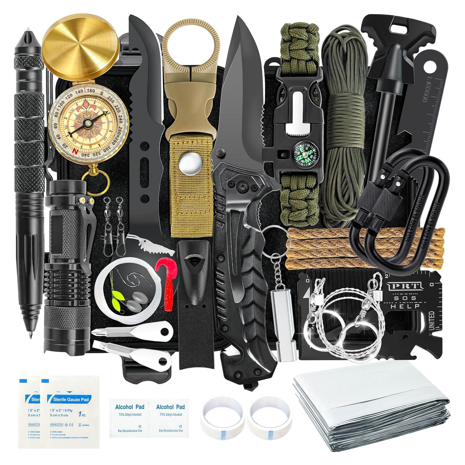 Kit de Supervivencia 37 en 1 BHYTAKI para Camping y Aventura