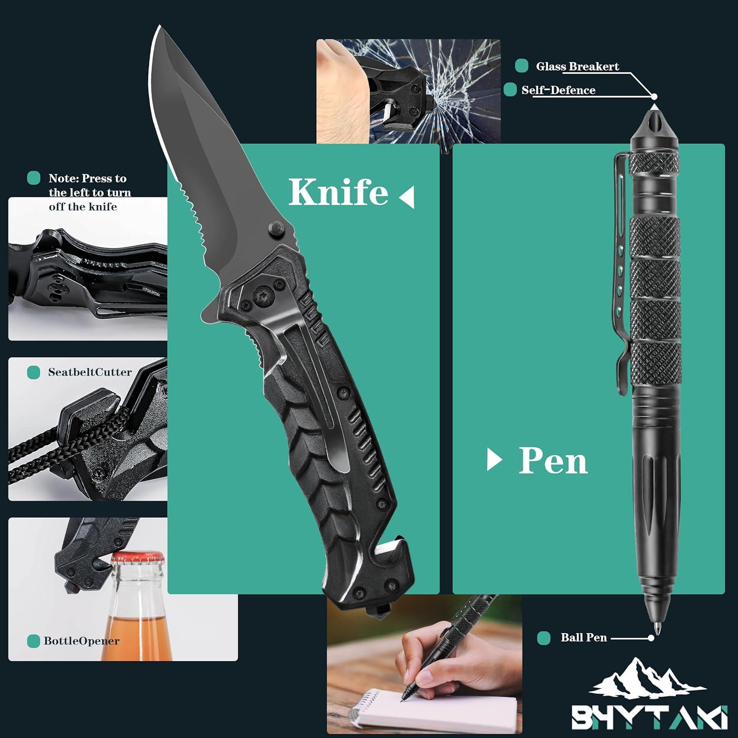 Kit de Supervivencia 37 en 1 BHYTAKI para Camping y Aventura