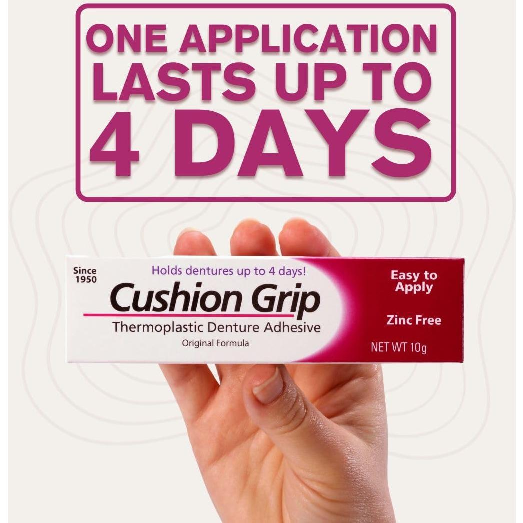 Adhesivo para Dentaduras Cushion Grip 10.16x3.30 cm Viaje