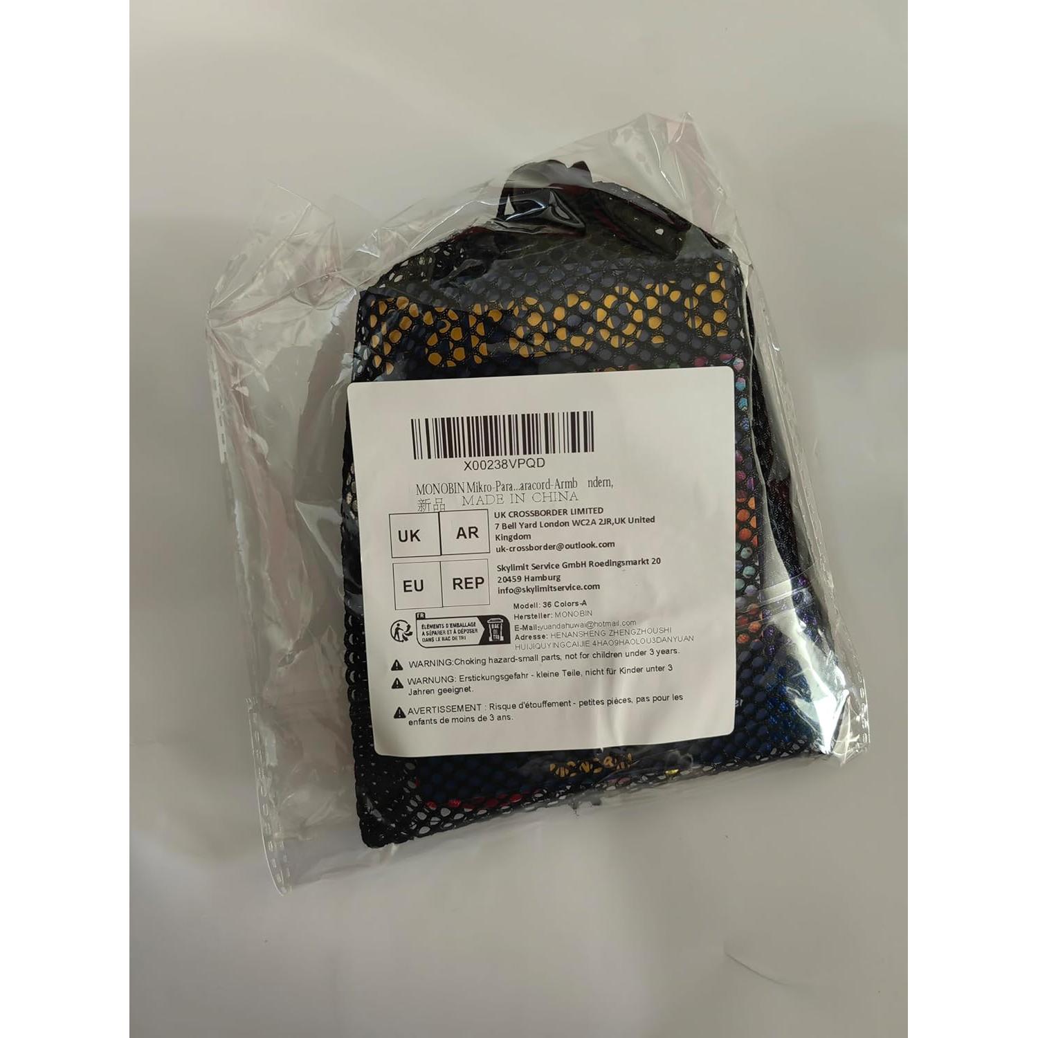 Kit de Cuerda Paracord 550 MONOBIN 24 Colores 3.05m