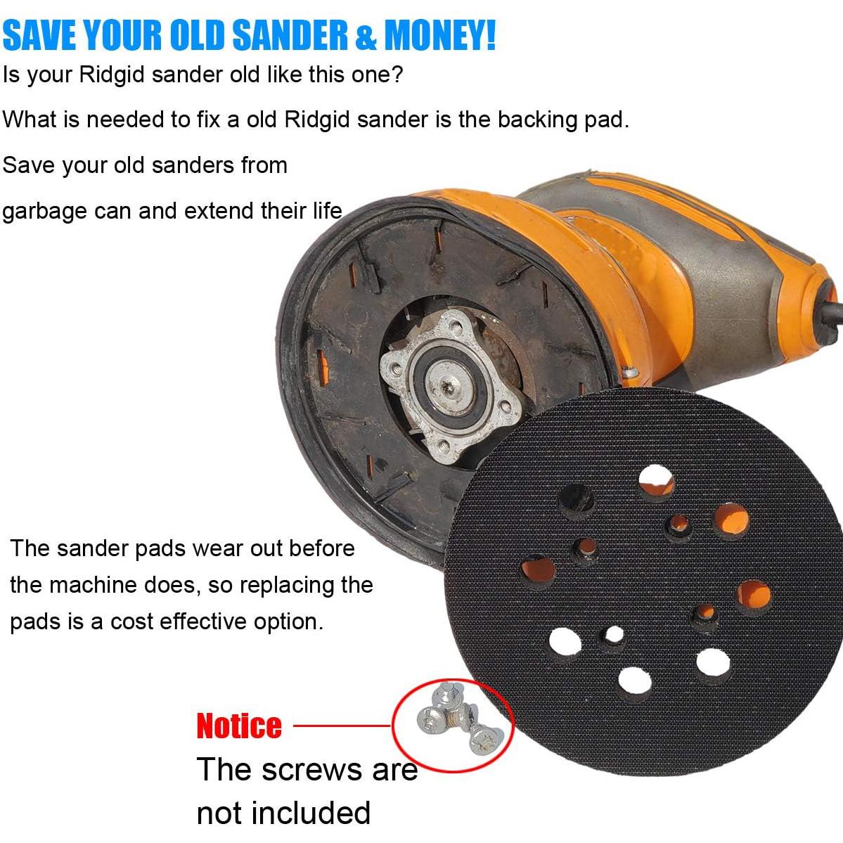 Pad de Lijado 5" Ridgid R2600 R2601 Reemplazo 300527002