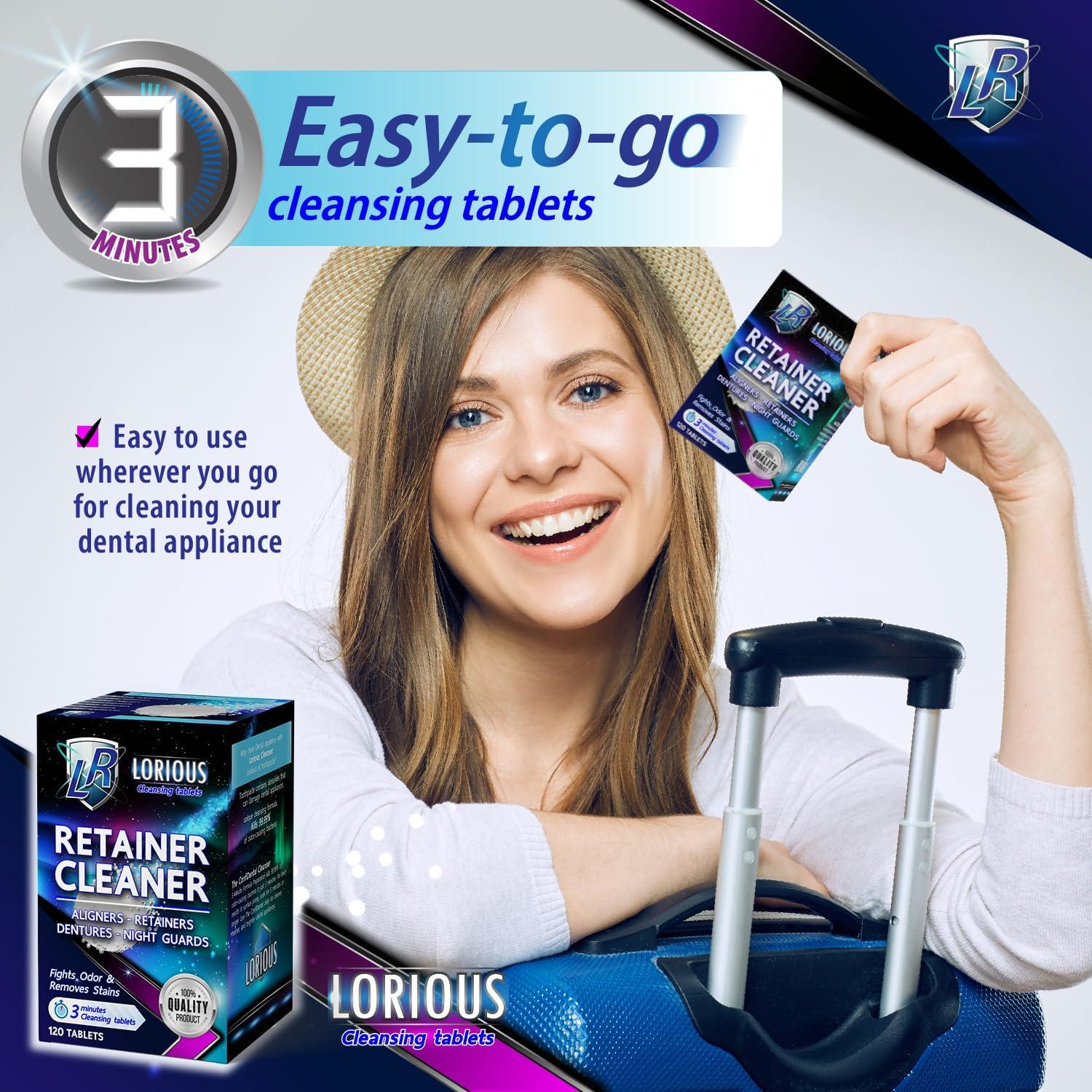Tabletas Limpiadoras LORIOUS para Aparatos Dentales (120 uds)