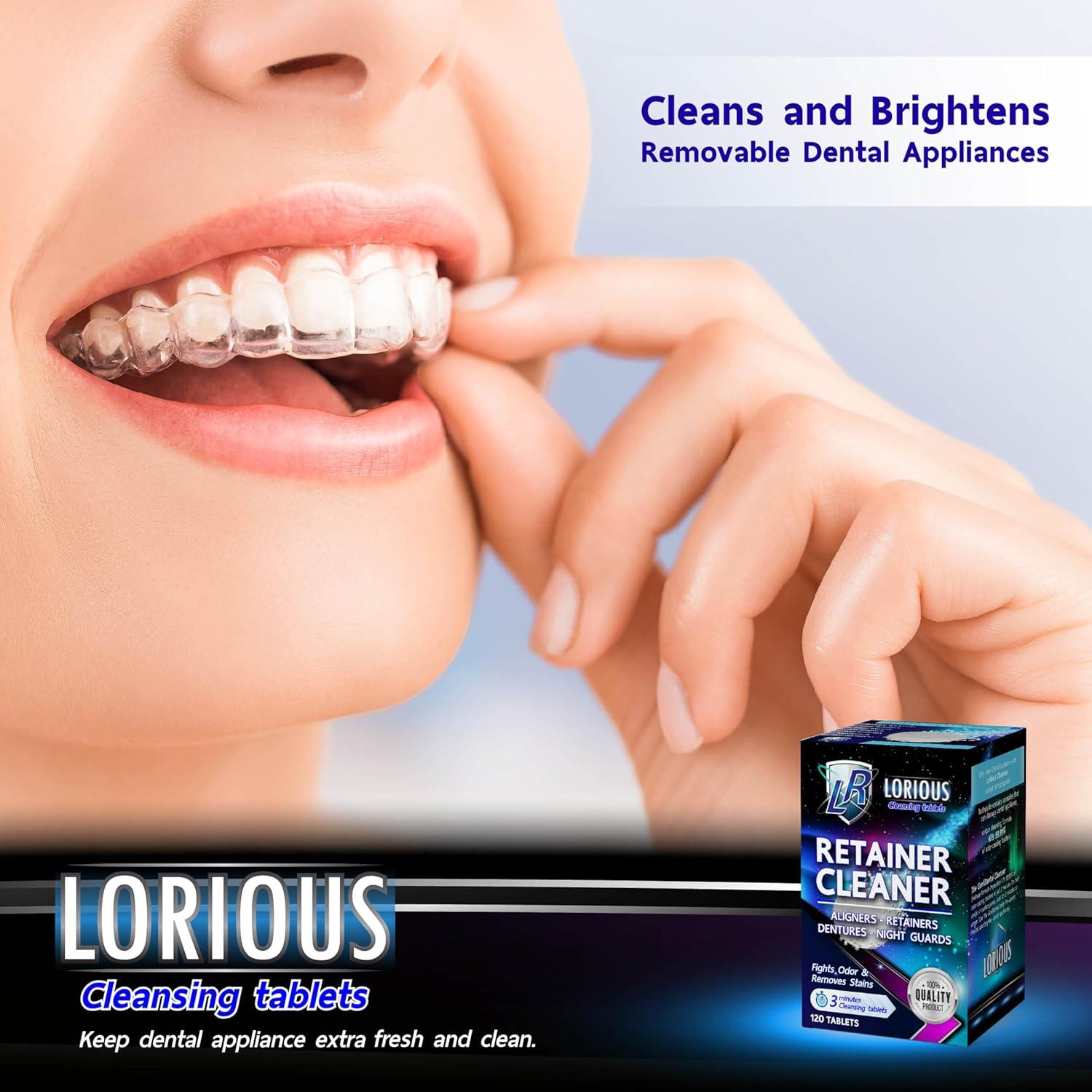 Tabletas Limpiadoras LORIOUS para Aparatos Dentales (120 uds)