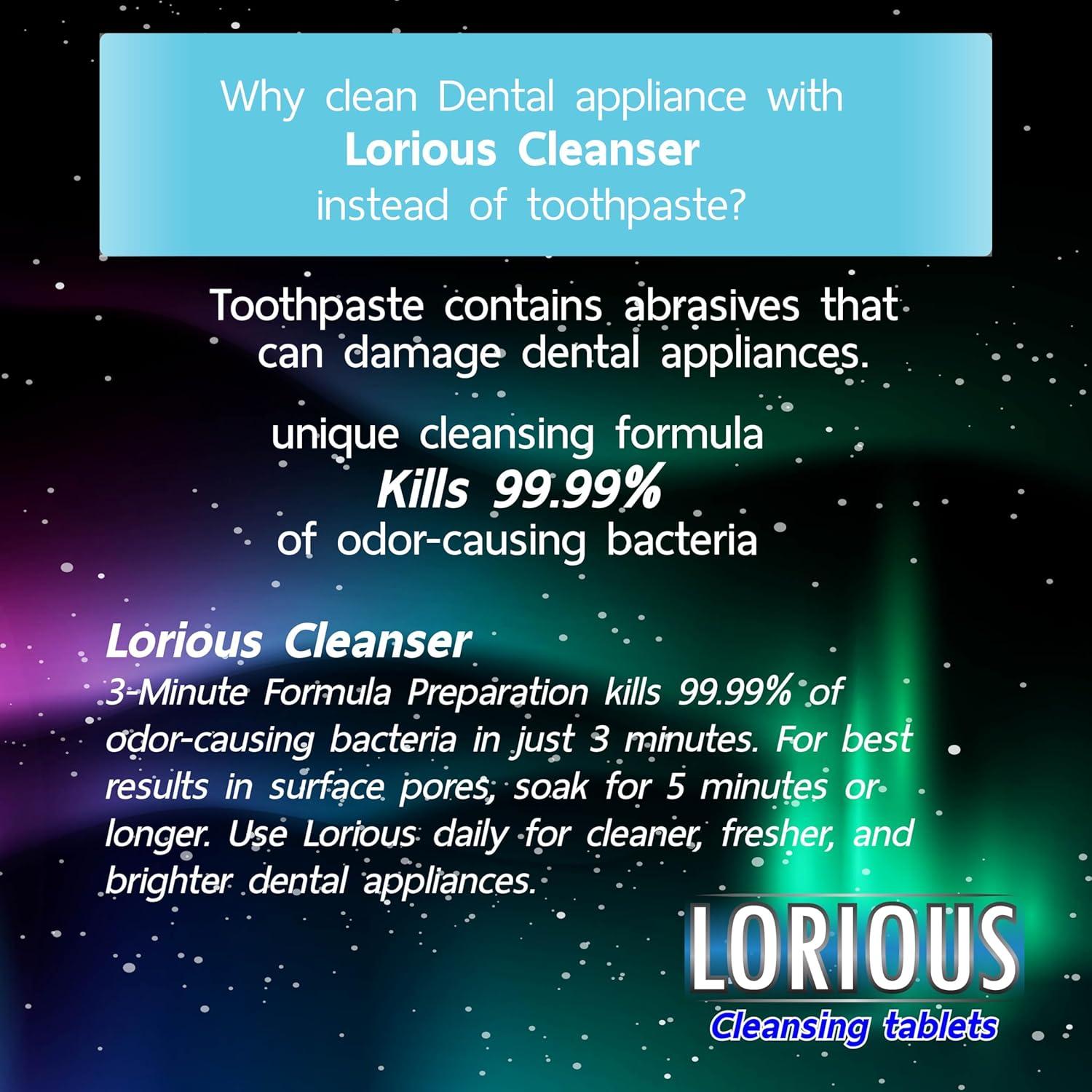 Tabletas Limpiadoras LORIOUS para Aparatos Dentales (120 uds)