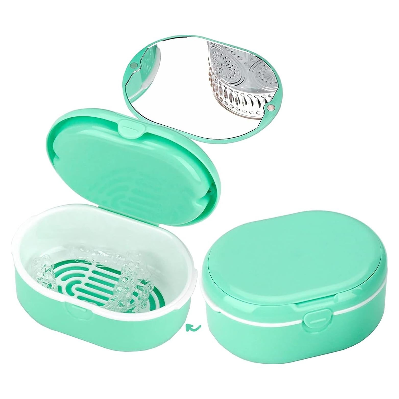 Estuche para Dentaduras Murri&Murrdi Verde con Espejo