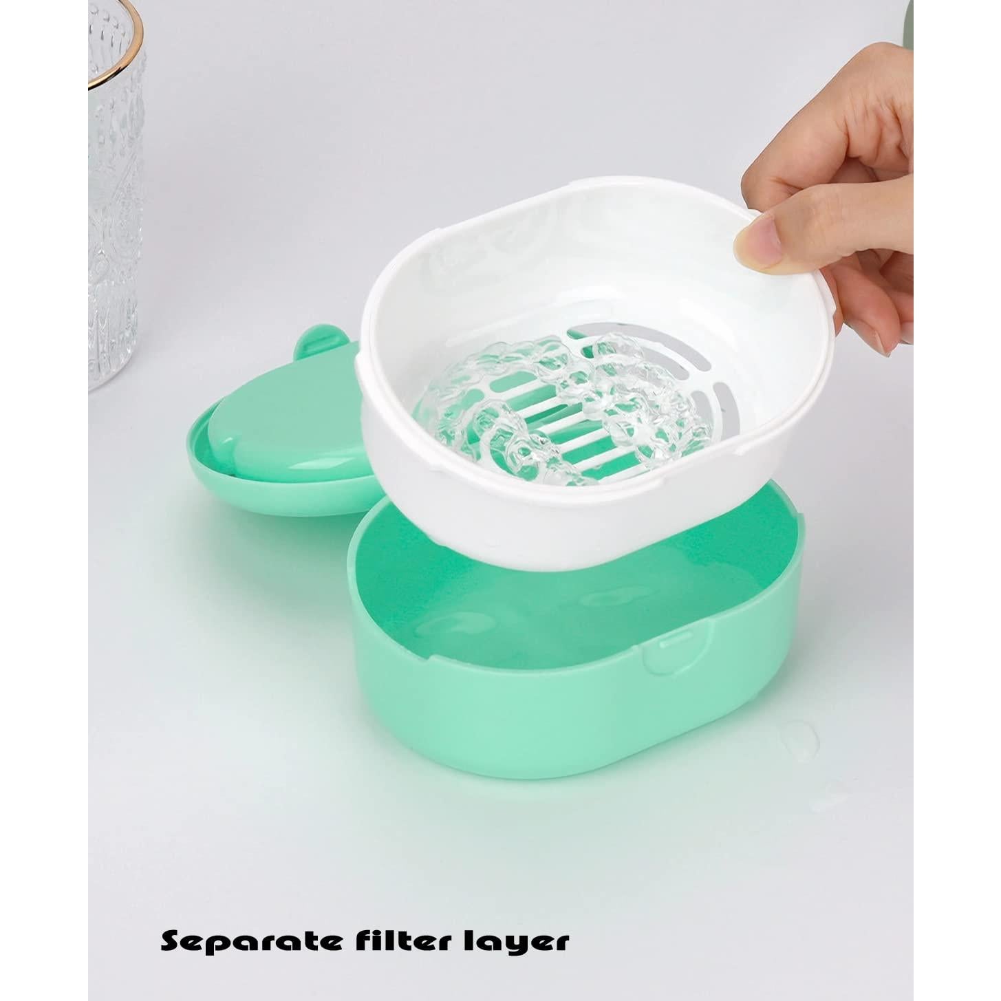 Estuche para Dentaduras Murri&Murrdi Verde con Espejo