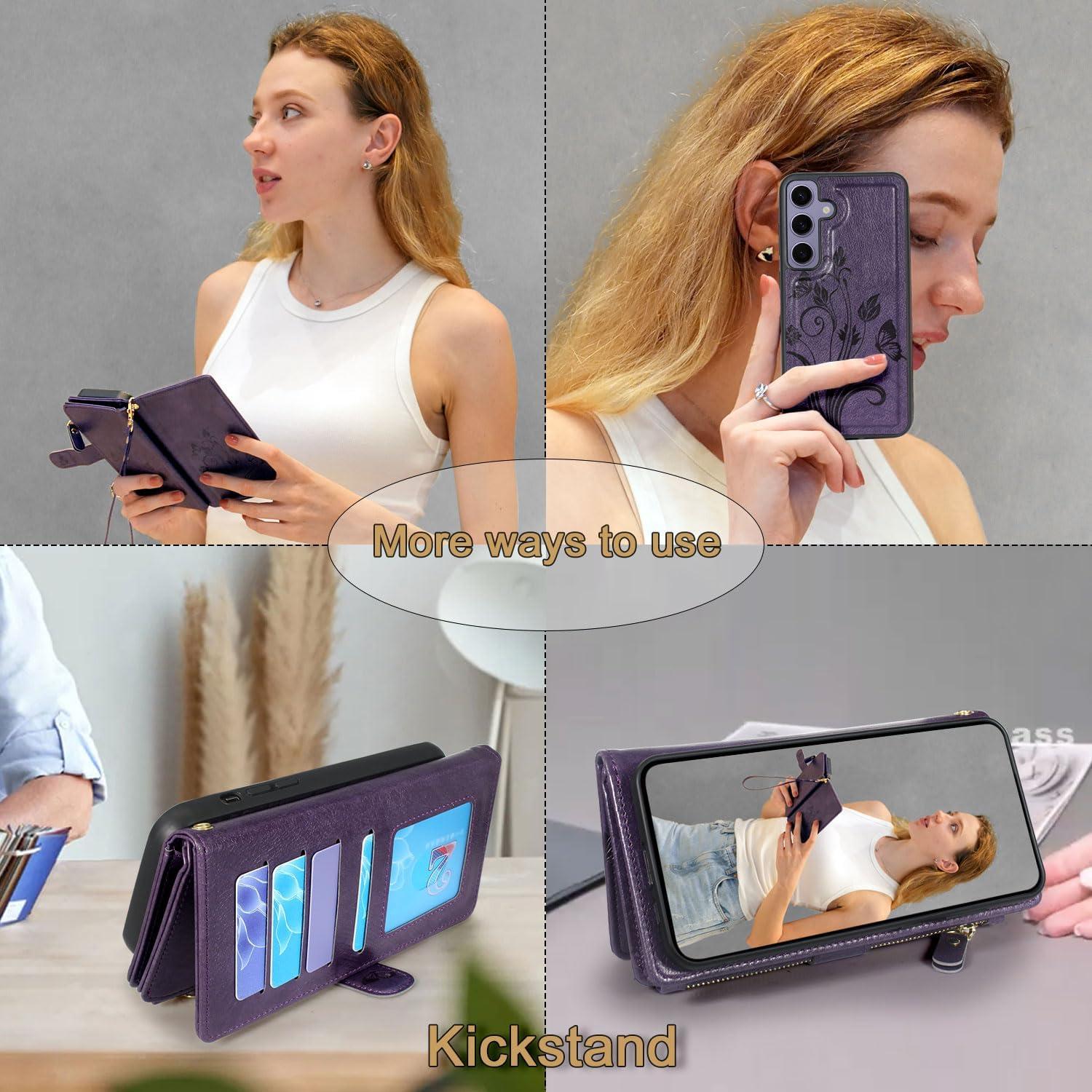 Carcasa Billetera Lacass para Samsung Galaxy S24+ 2024 - 12 Tarjetas