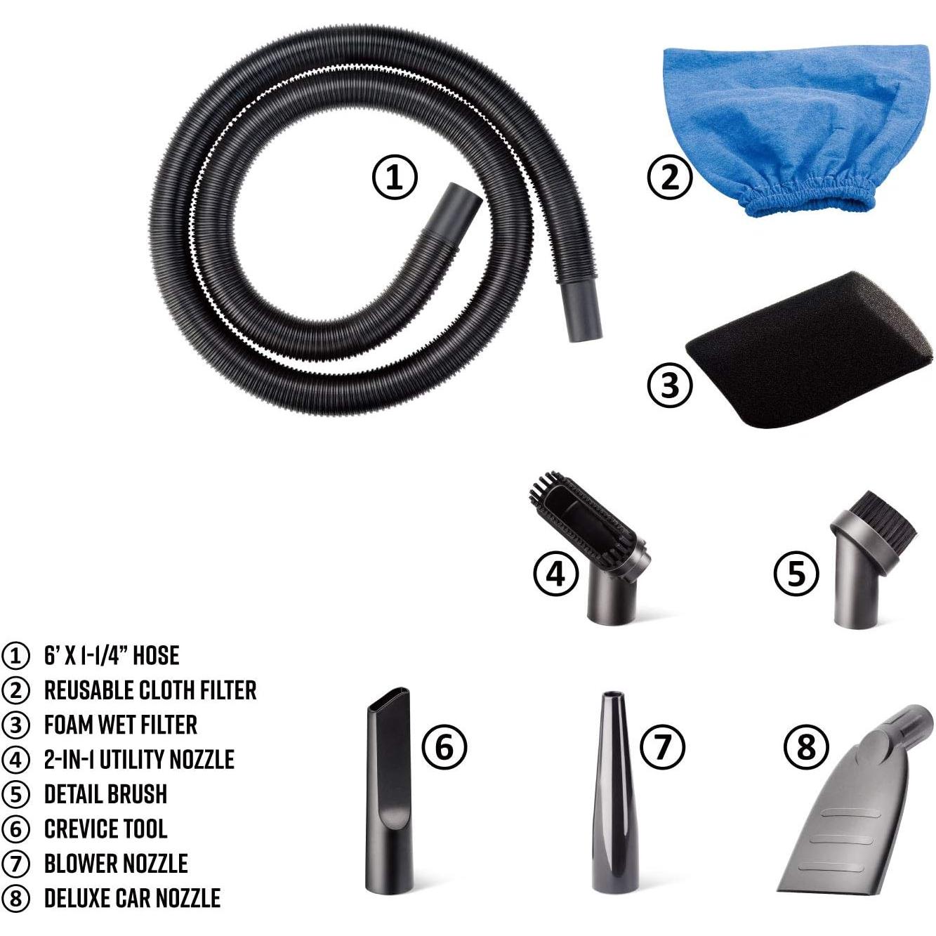 Aspirador Armor All AA255 9.46L 2HP Húmedo/Seco Naranja