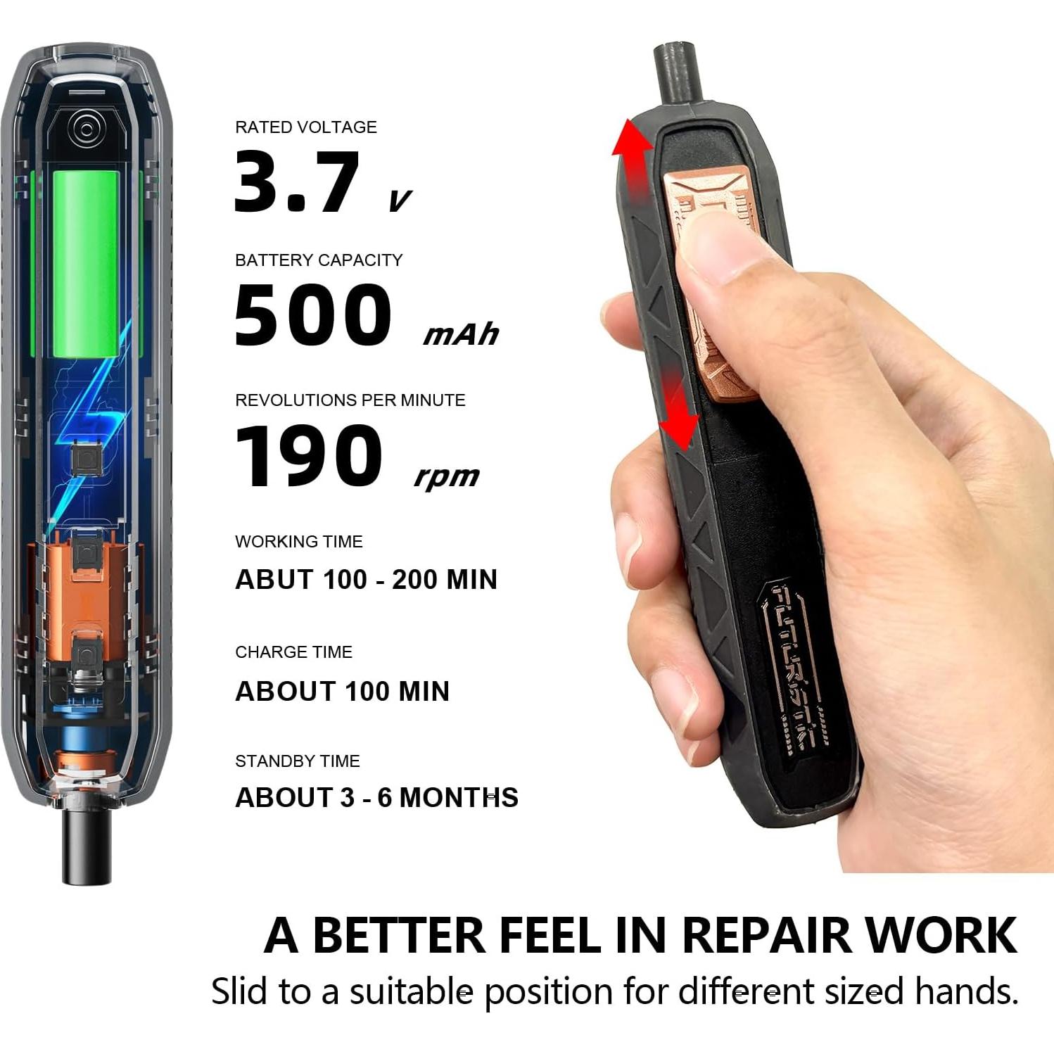 Kit de Destornilladores Eléctricos JAKEMY FO167 - 180 Puntas