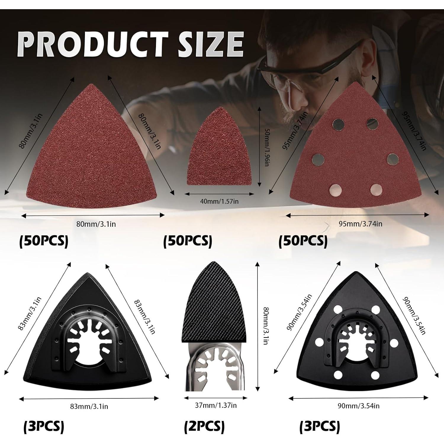 Kit de 161 Piezas de Almohadillas de Lijado Towbluii