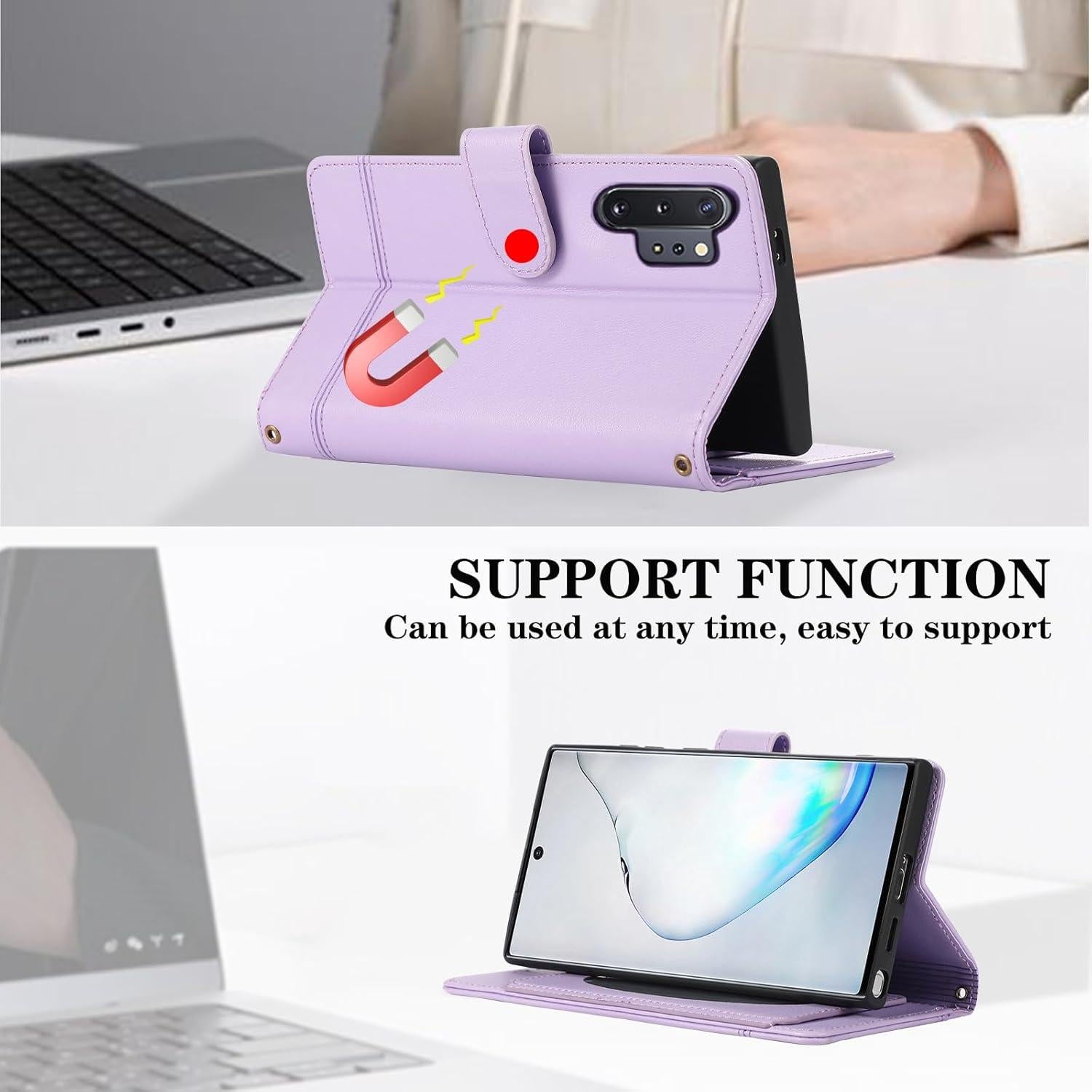 Funda Dswteny para Samsung Galaxy Note 10 Plus Púrpura
