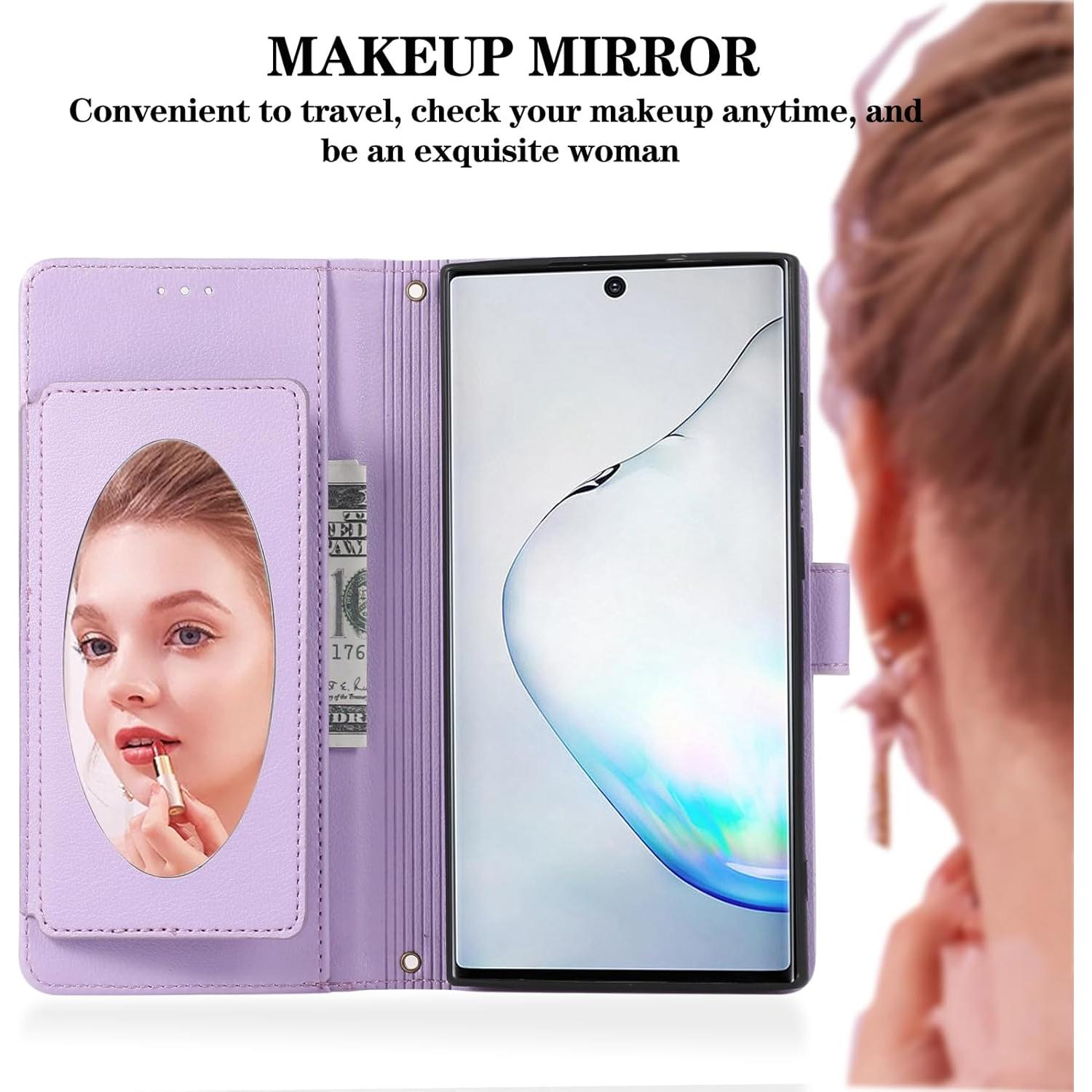 Funda Dswteny para Samsung Galaxy Note 10 Plus Púrpura