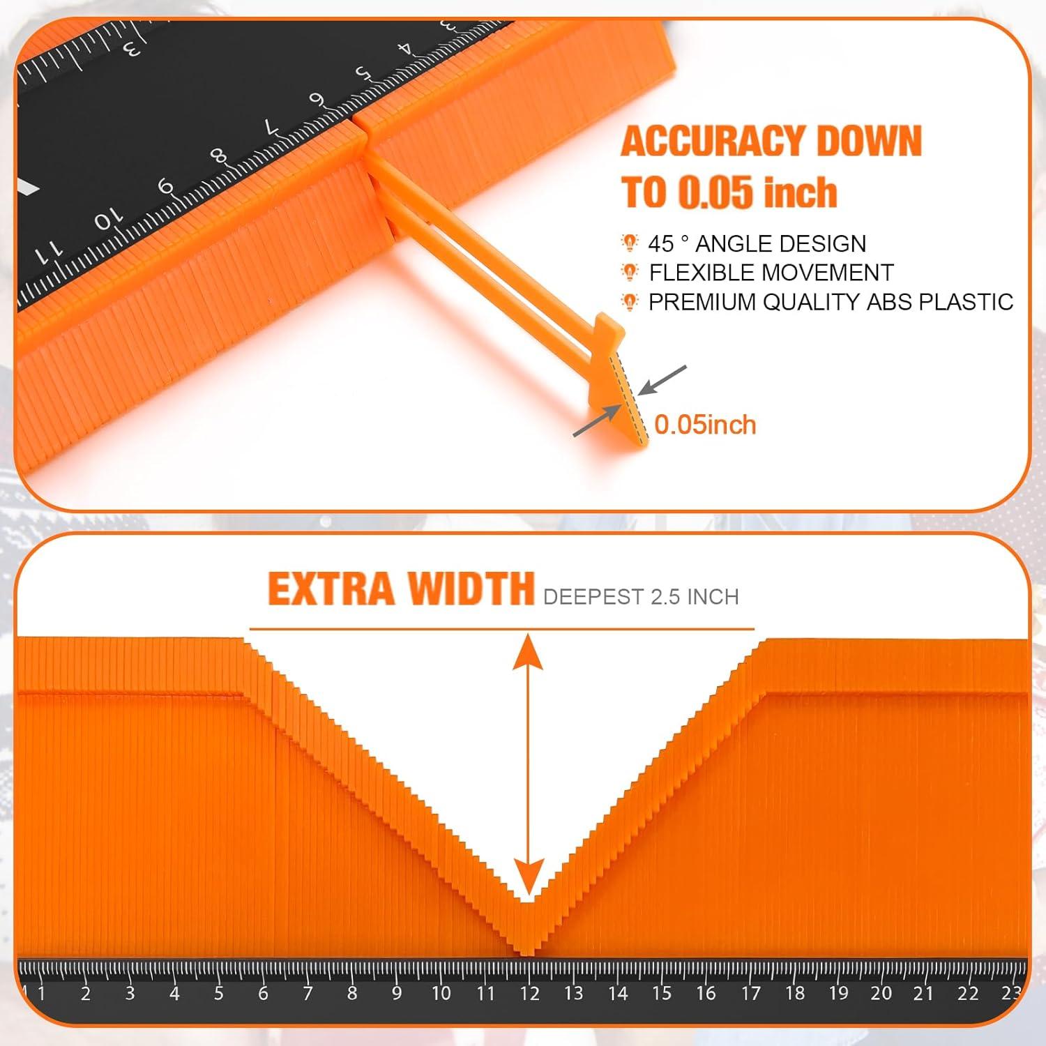 Medidor de Contorno VARSK 5+10 Pulgadas con Bloqueo