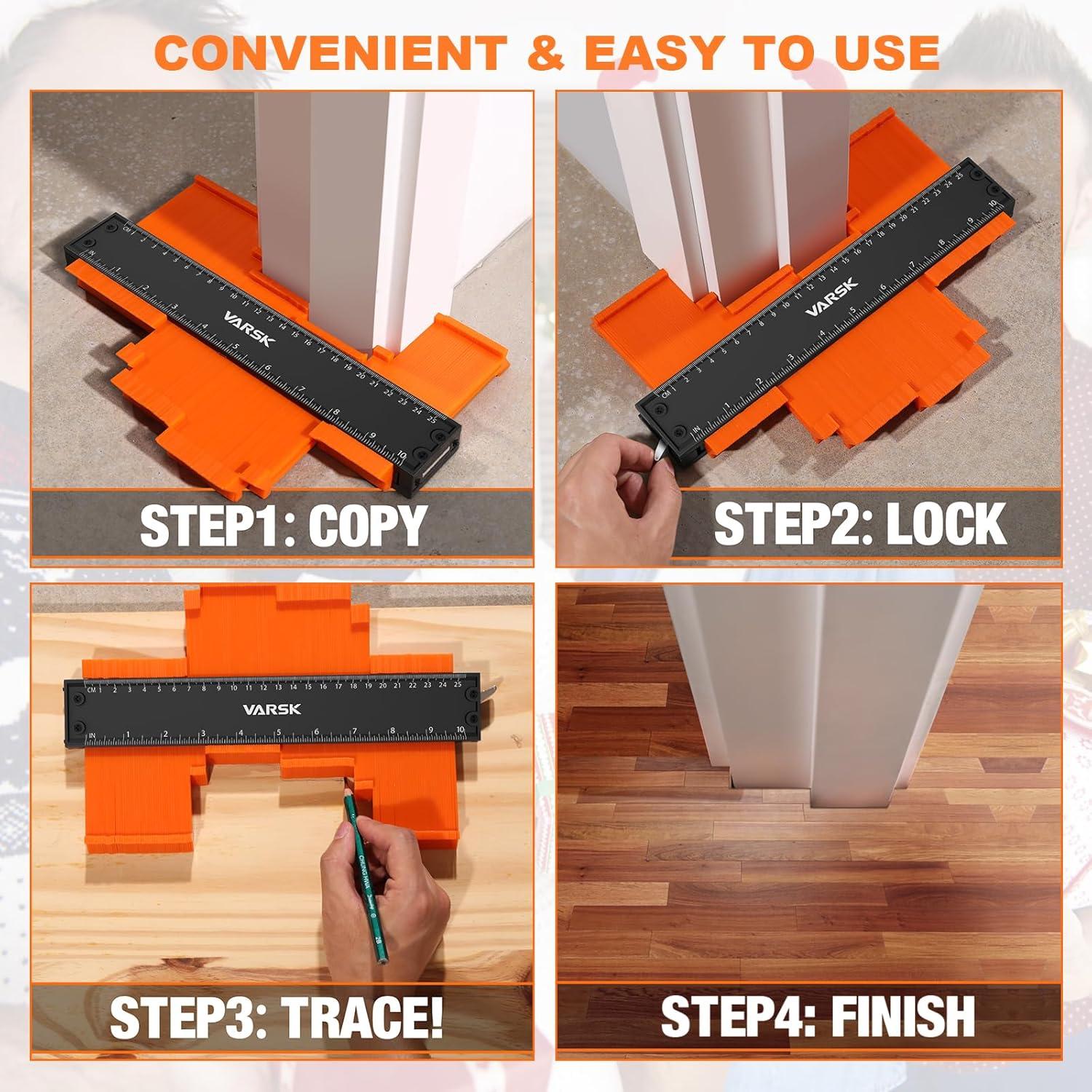 Medidor de Contorno VARSK 5+10 Pulgadas con Bloqueo