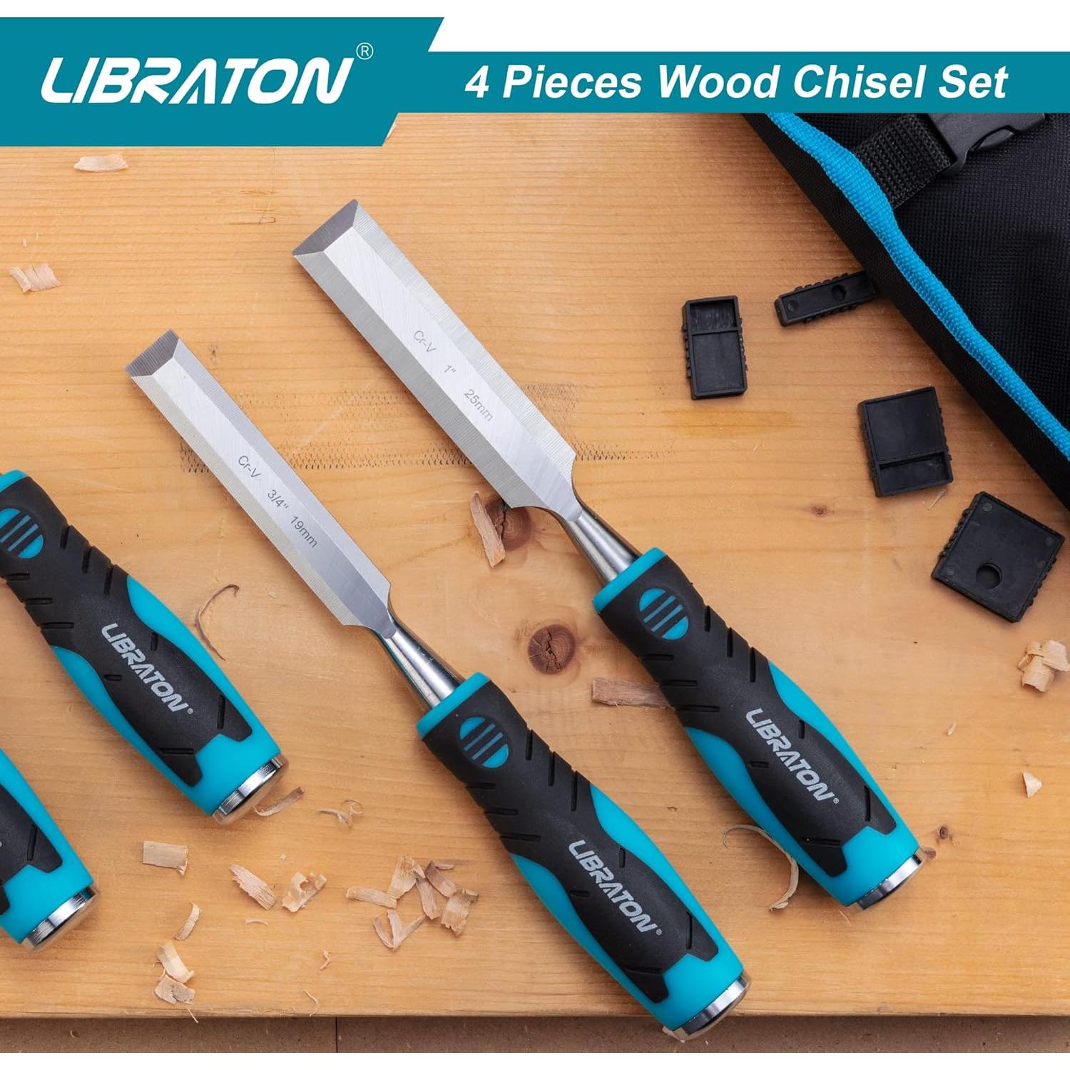 Juego de Cinceles LIBRATON 4 Piezas 6-25mm Ergonómico