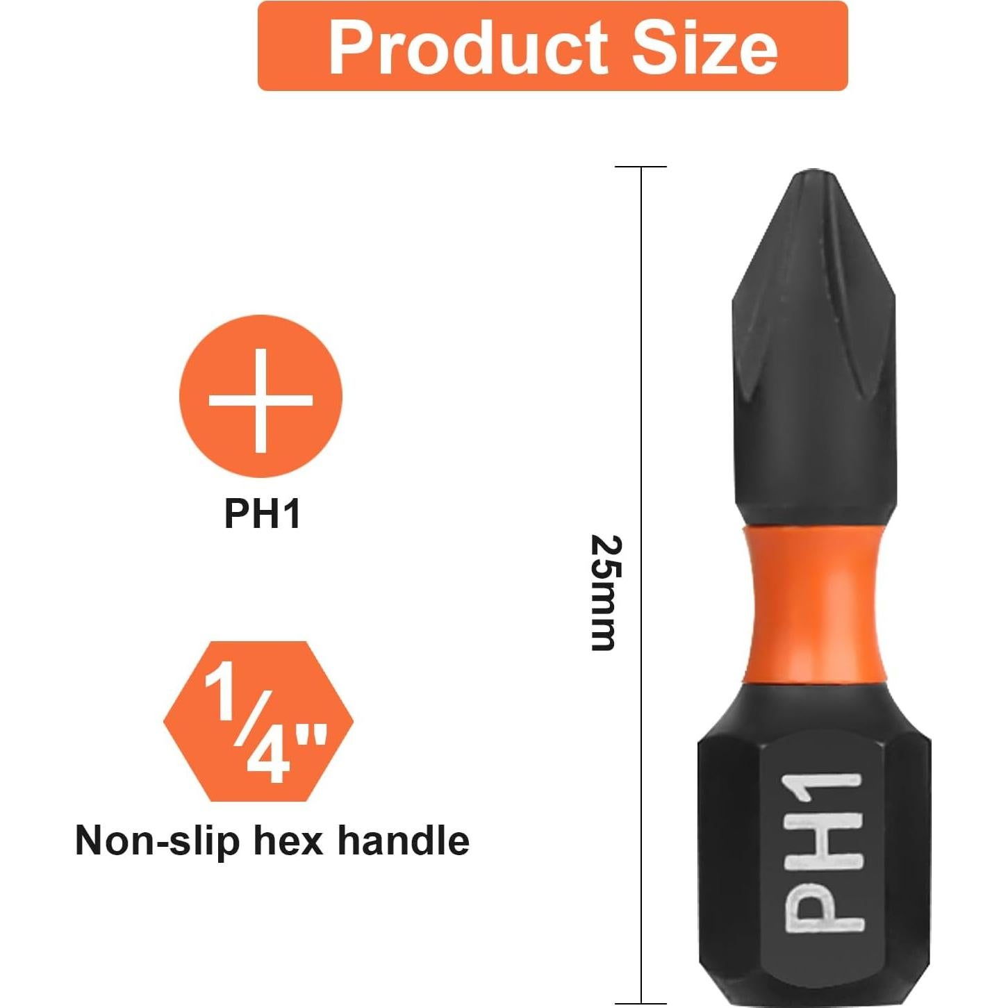 Conjunto de Puntas de Destornillador BAIDETS PH1 20Pcs 25mm