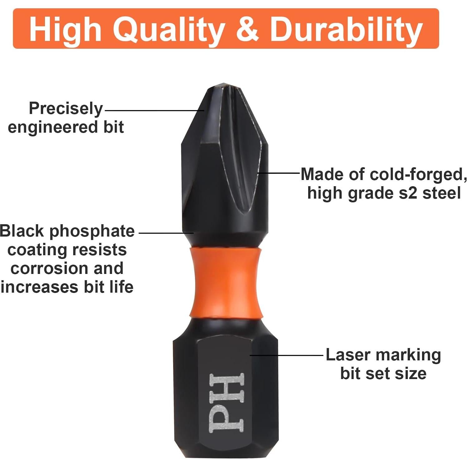 Conjunto de Puntas de Destornillador BAIDETS PH1 20Pcs 25mm