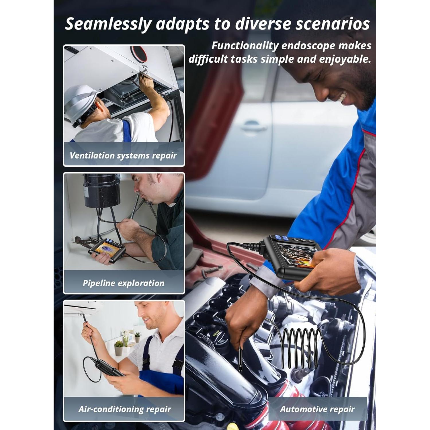 Cámara Endoscópica Acoath 3m Doble Lente 1080P IP67