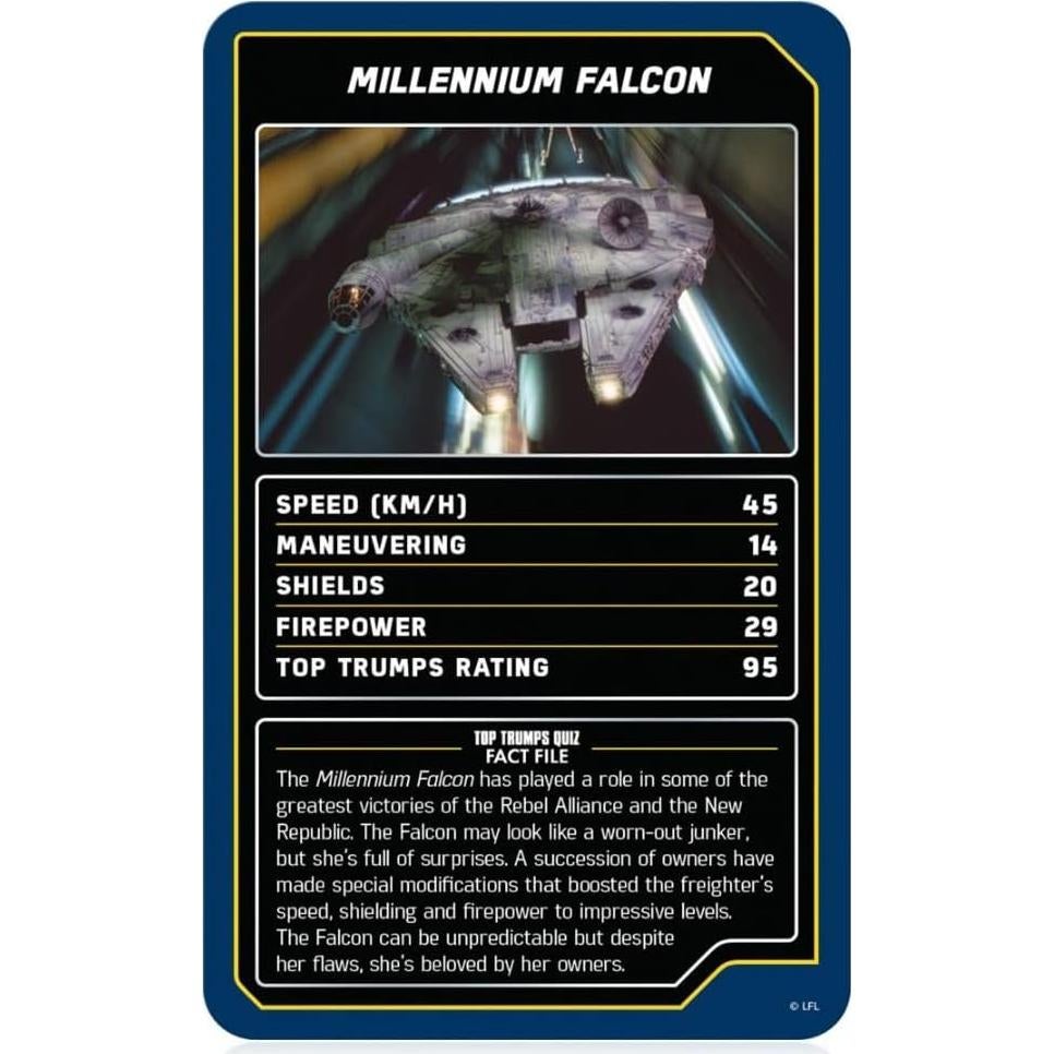 Juego de Cartas Top Trumps Star Wars Naves Estelares
