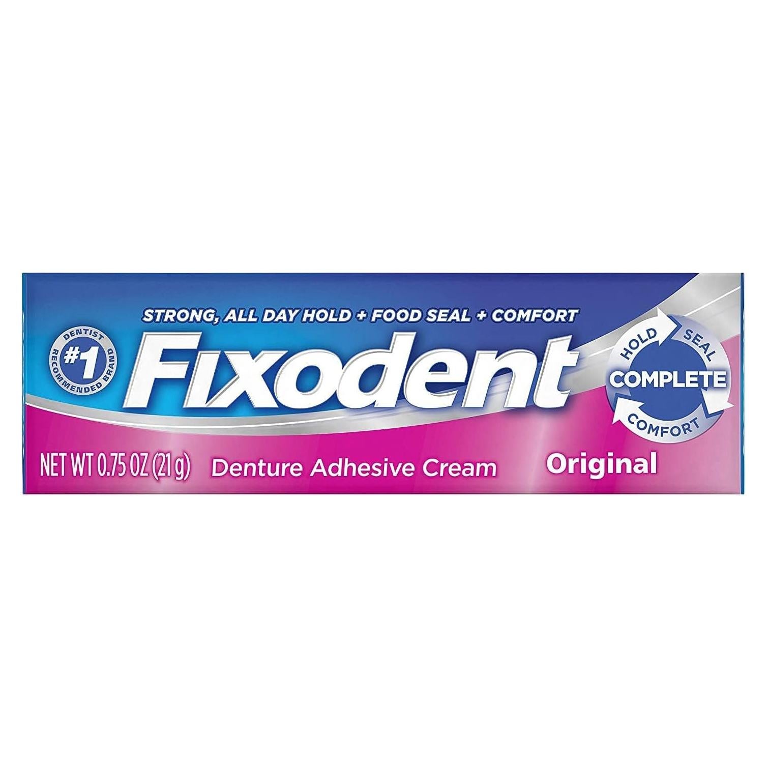 Crema Adhesiva para Dentaduras Fixodent Original 12 Pack