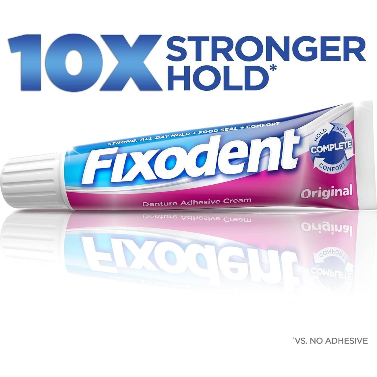 Crema Adhesiva para Dentaduras Fixodent Original 12 Pack