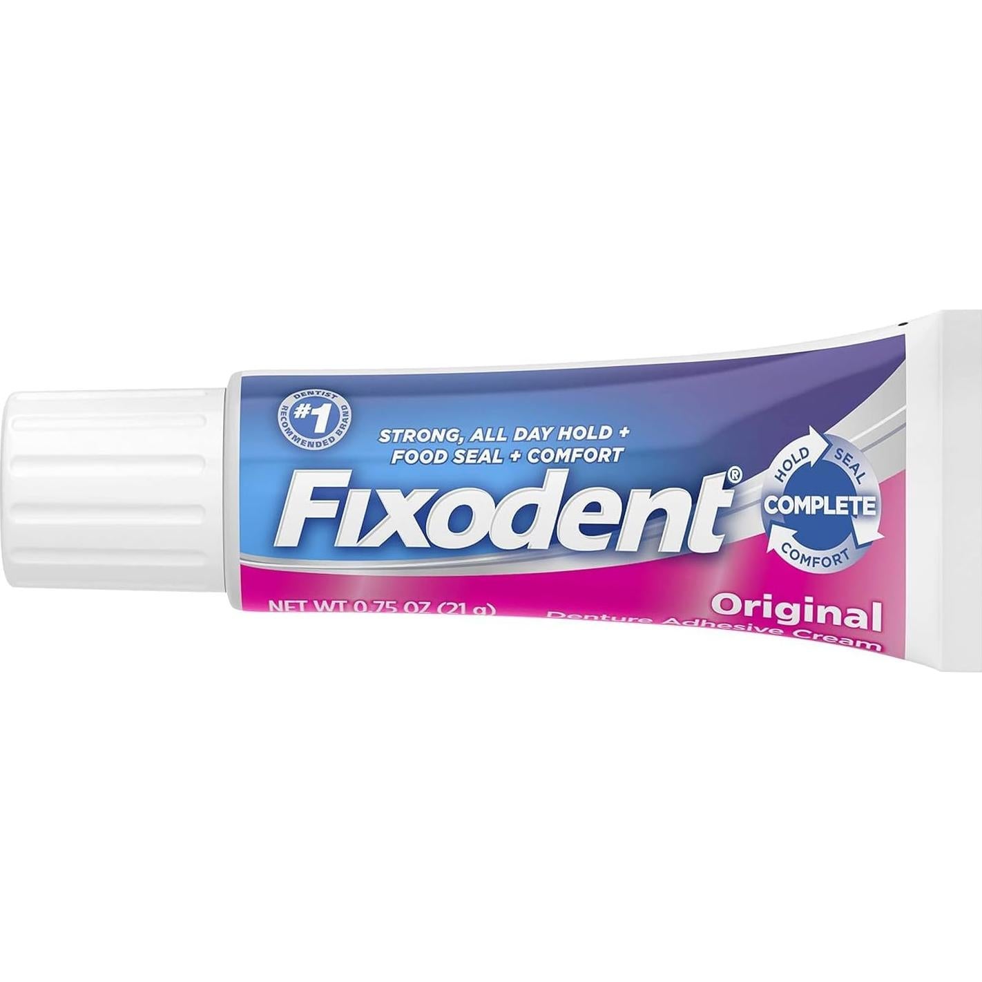 Crema Adhesiva para Dentaduras Fixodent Original 12 Pack