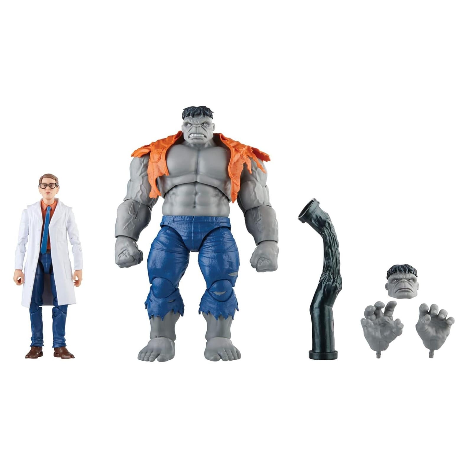 Figuras de Acción Marvel Legends Hulk Gris y Bruce Banner 15 cm