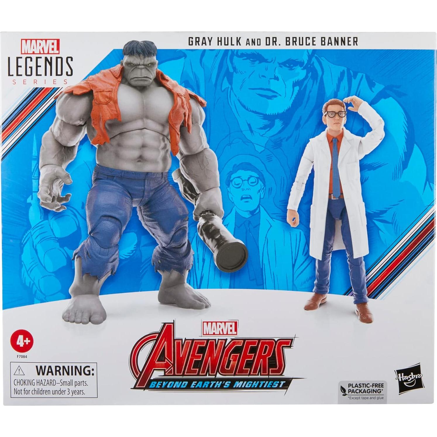 Figuras de Acción Marvel Legends Hulk Gris y Bruce Banner 15 cm