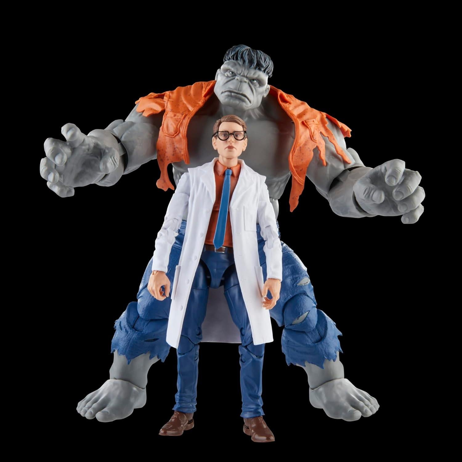 Figuras de Acción Marvel Legends Hulk Gris y Bruce Banner 15 cm