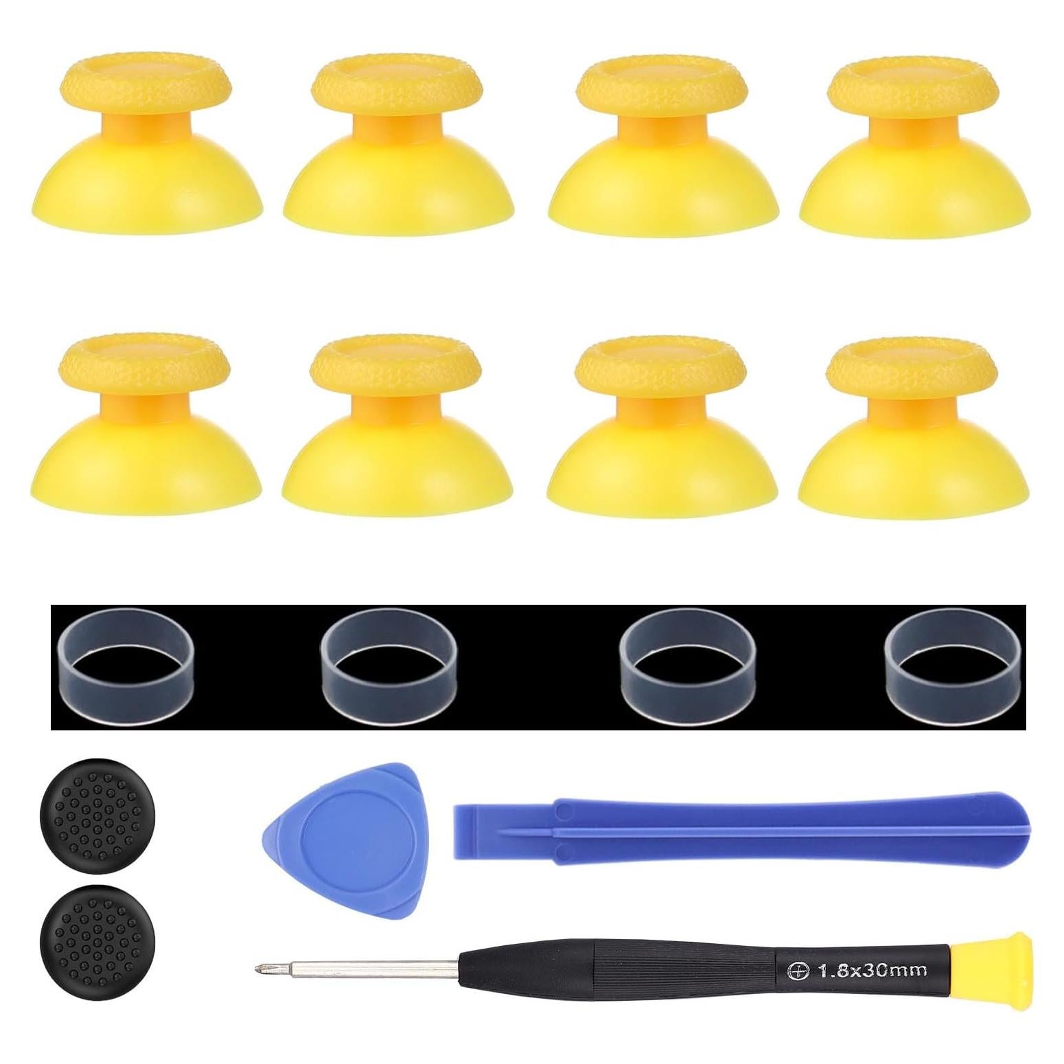Paquete de 8 Joysticks Amarillos Ikpek para PS5 - Reemplazo