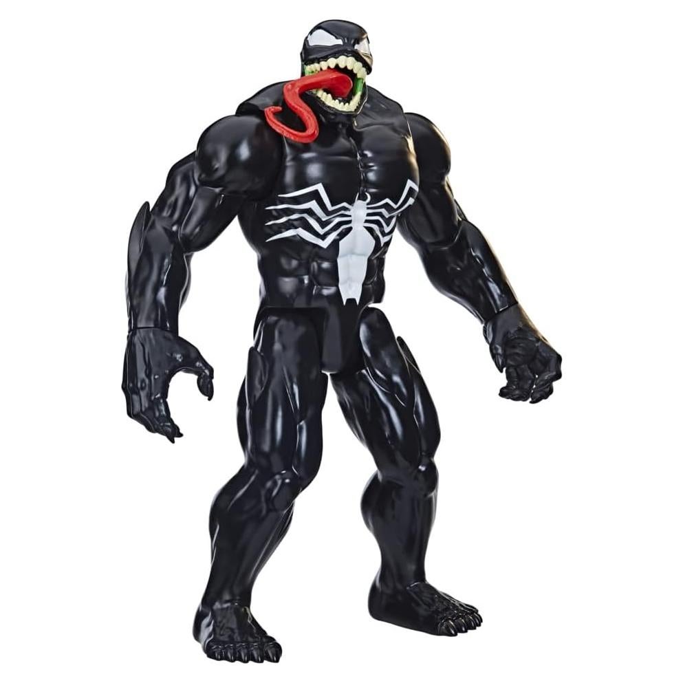 Marvel Titan Hero Series Deluxe Venom Toy 12-Inch-Scale Collectible Action Figure, Kids Ages 4 and Up