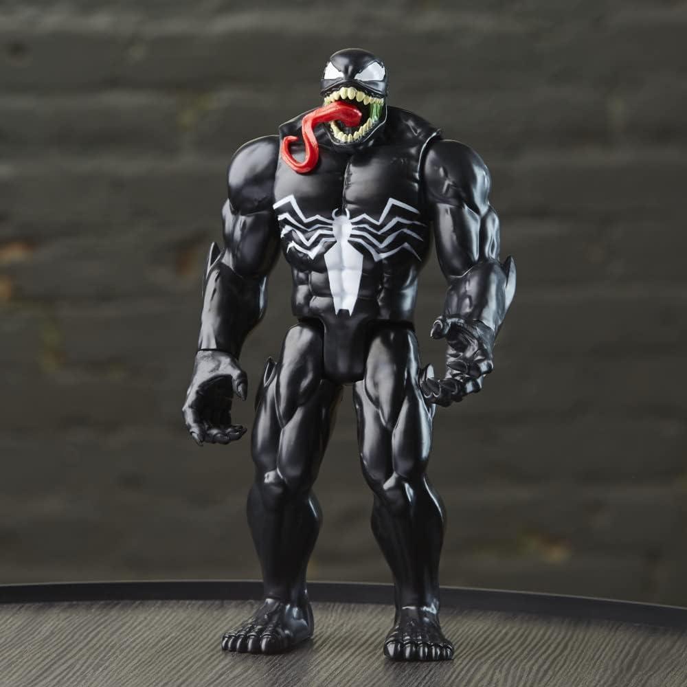 Marvel Titan Hero Series Deluxe Venom Toy 12-Inch-Scale Collectible Action Figure, Kids Ages 4 and Up