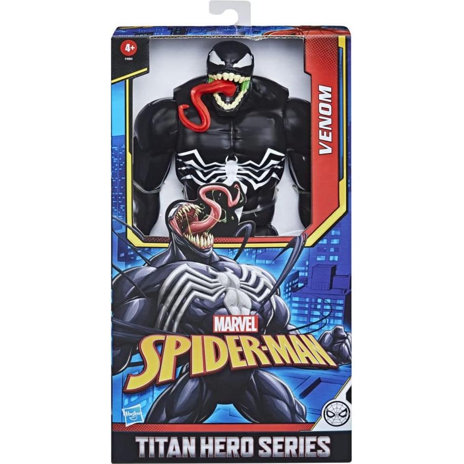 Marvel Titan Hero Series Deluxe Venom Toy 12-Inch-Scale Collectible Action Figure, Kids Ages 4 and Up