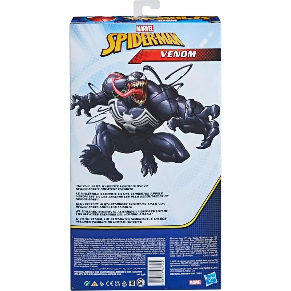 Marvel Titan Hero Series Deluxe Venom Toy 12-Inch-Scale Collectible Action Figure, Kids Ages 4 and Up