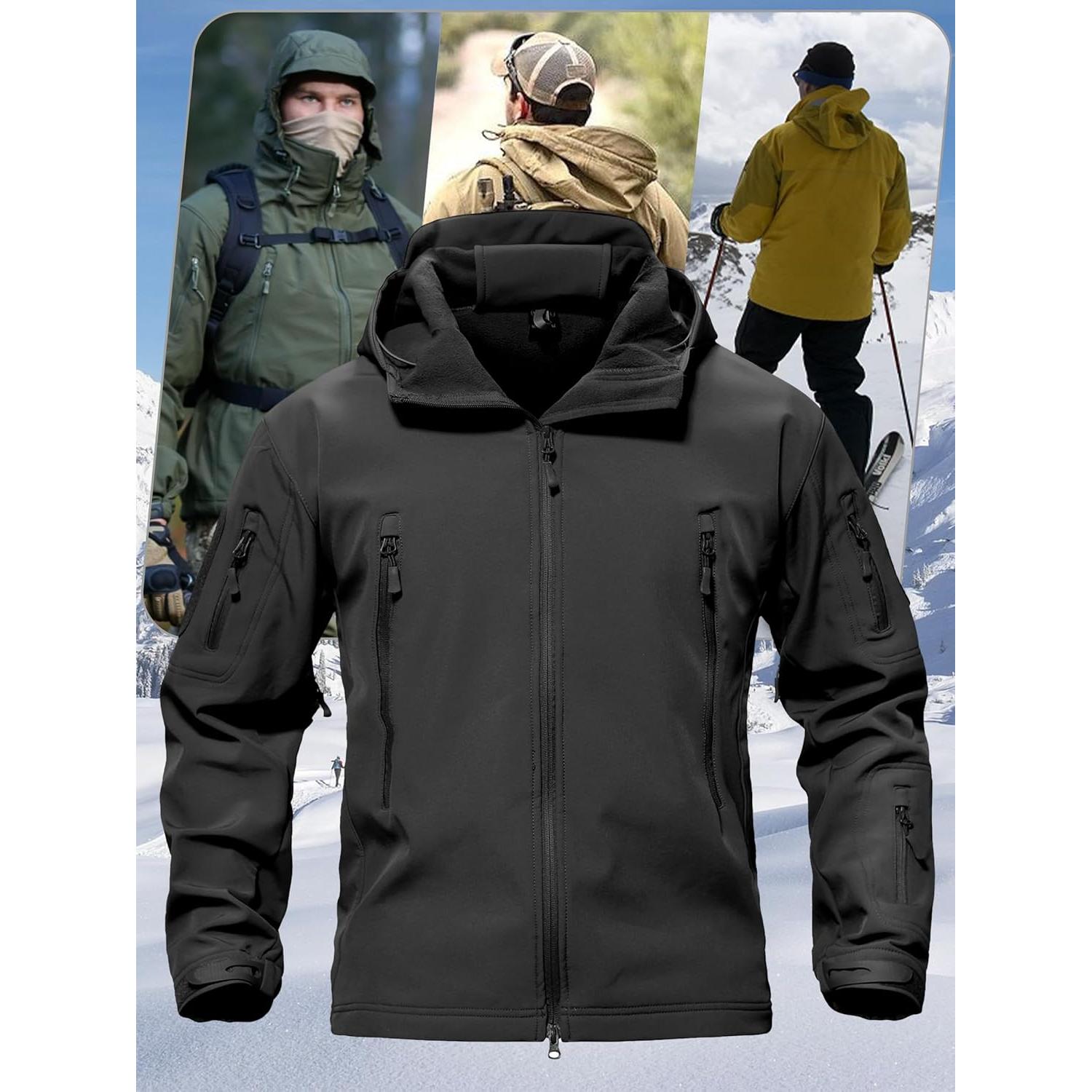 Chaqueta Táctica Impermeable TACVASEN para Hombre - Forro Polar