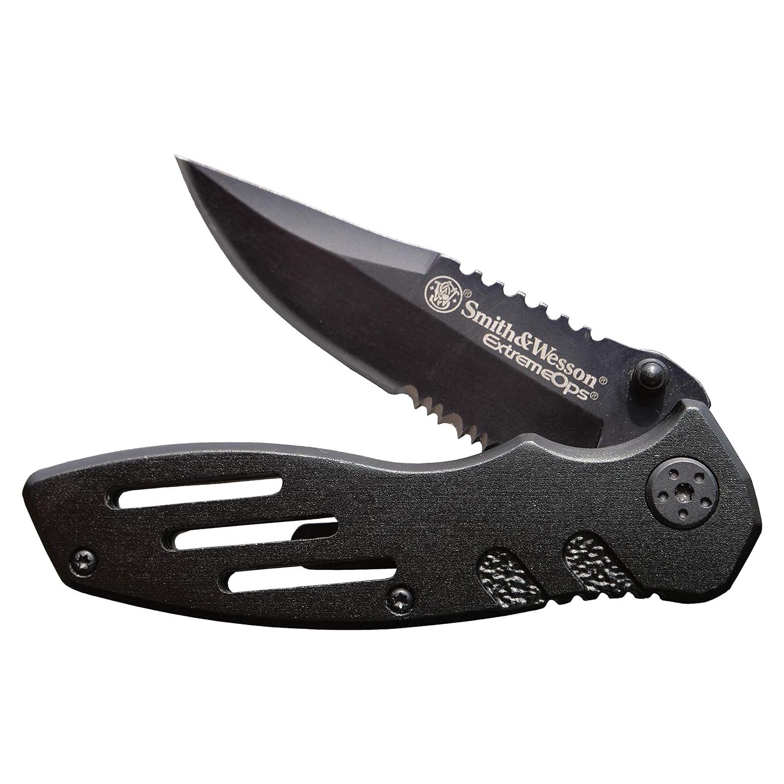 Cuchillo Plegable Smith & Wesson Extreme Ops 18 cm Negro