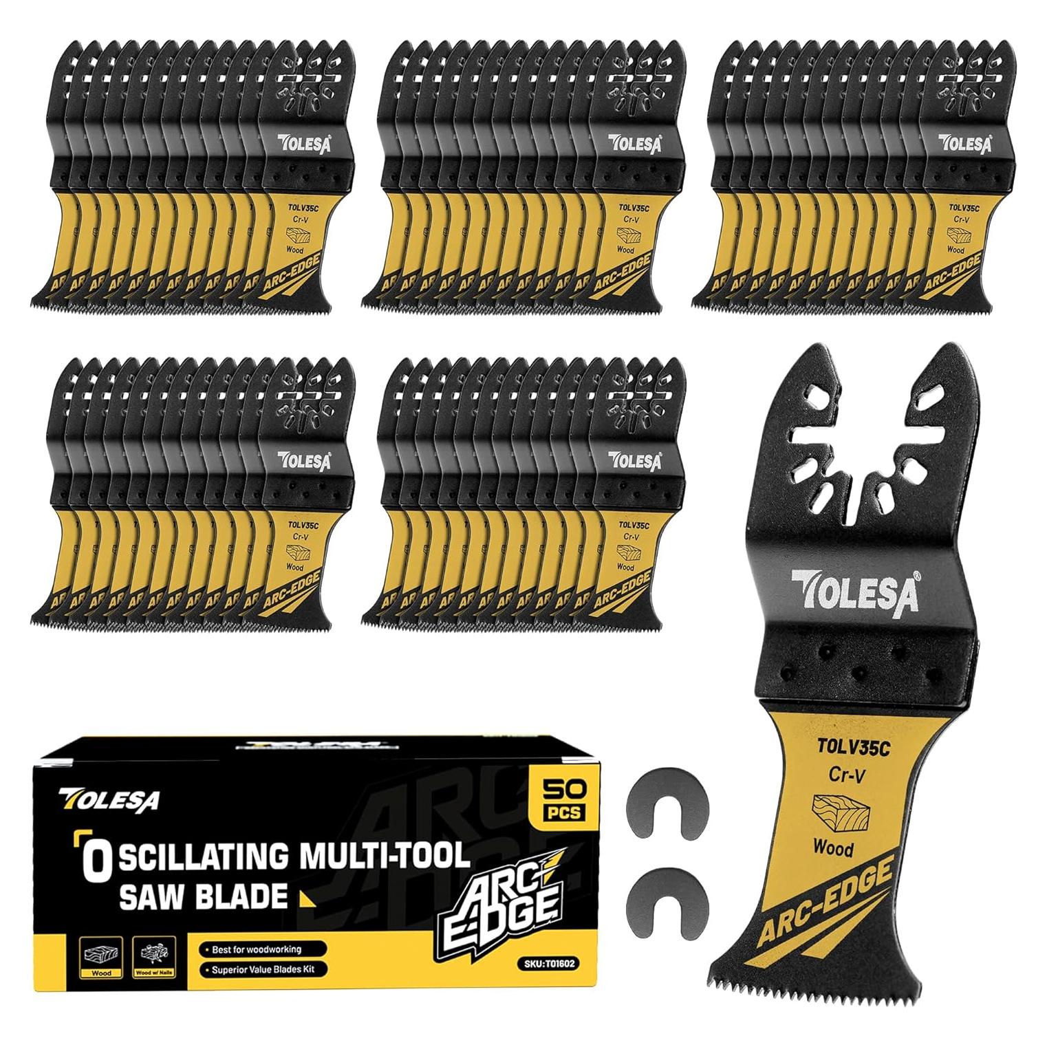 Hojas de sierra oscilante TOLESA 50PCS CR-V para madera