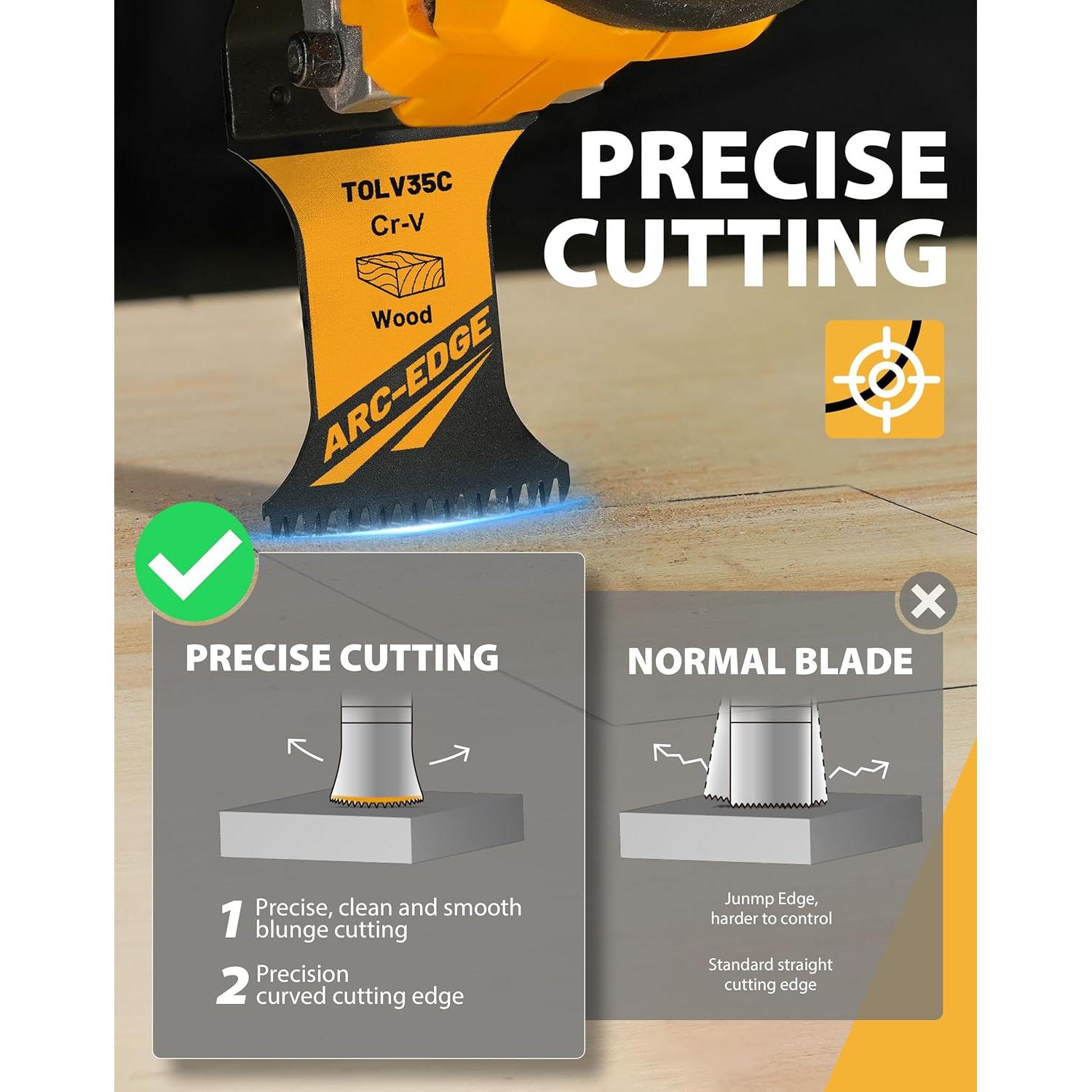 Hojas de sierra oscilante TOLESA 50PCS CR-V para madera