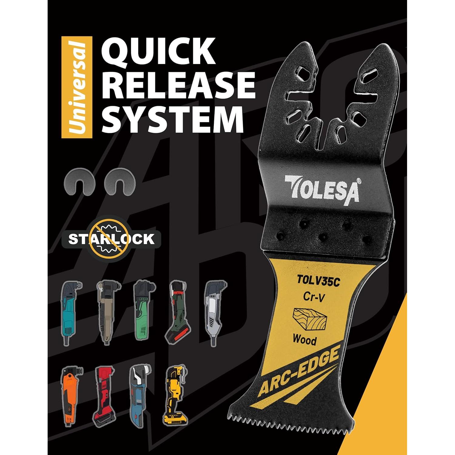 Hojas de sierra oscilante TOLESA 50PCS CR-V para madera