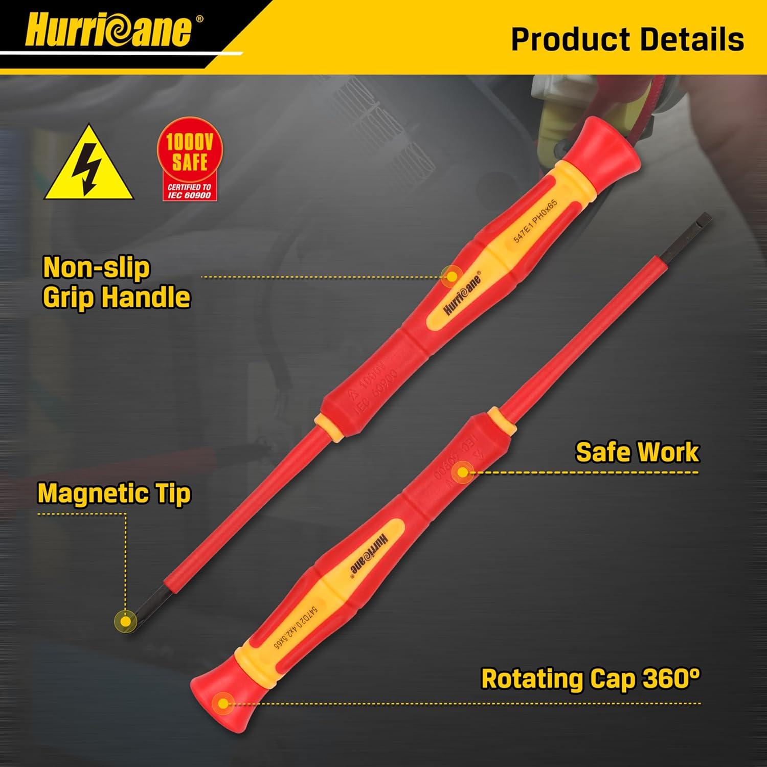 Juego de Destornilladores Aislados HURRICANE 6 Piezas