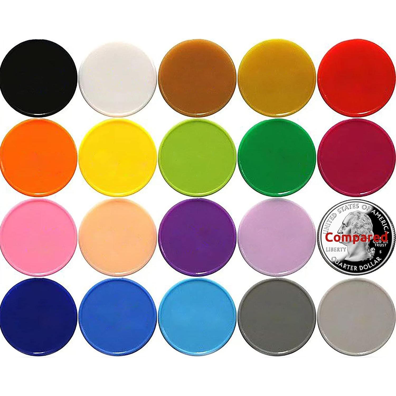 Juego de 100 Fichas de Plástico Rojo para Aprendizaje 25 mm