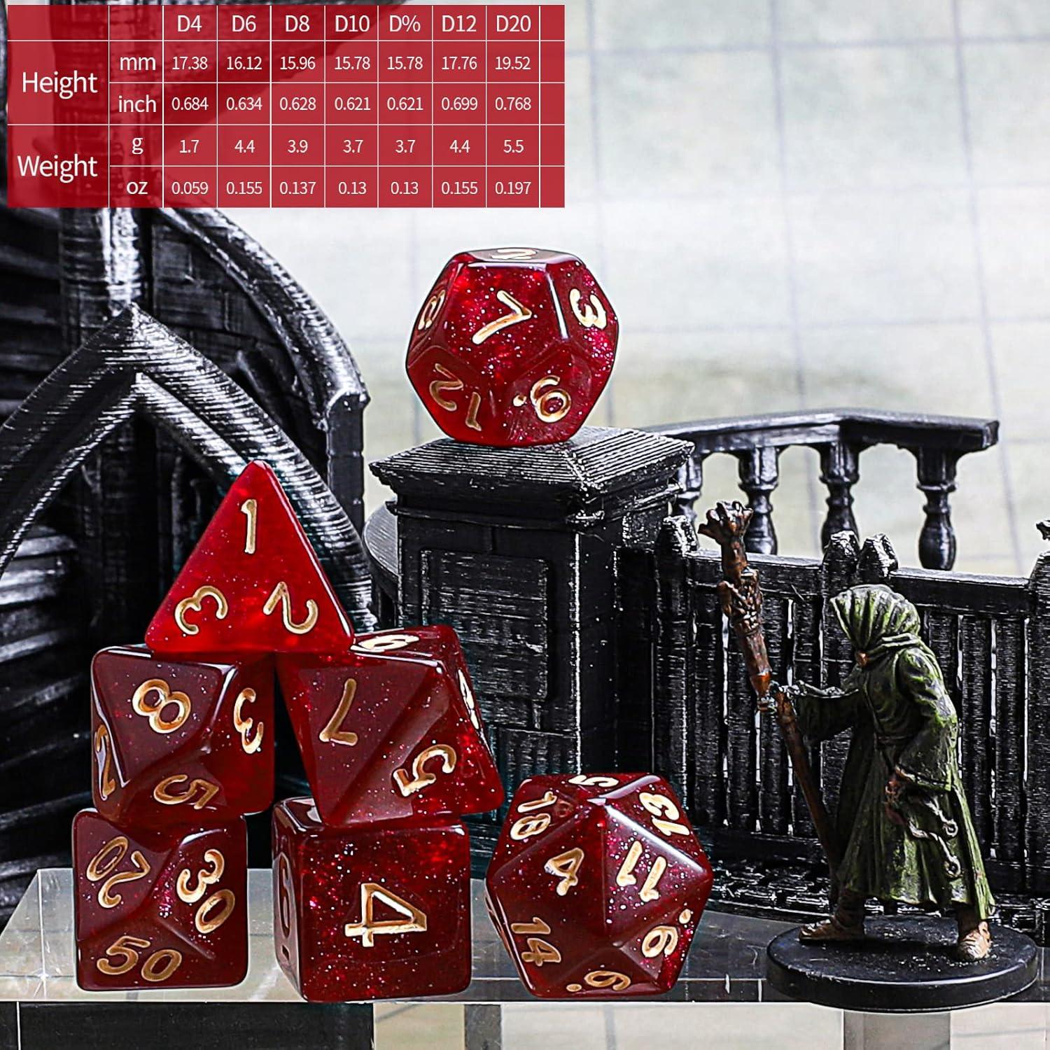 Conjunto de Dados CiaraQ DND 70 pcs Poliedricos para RPG