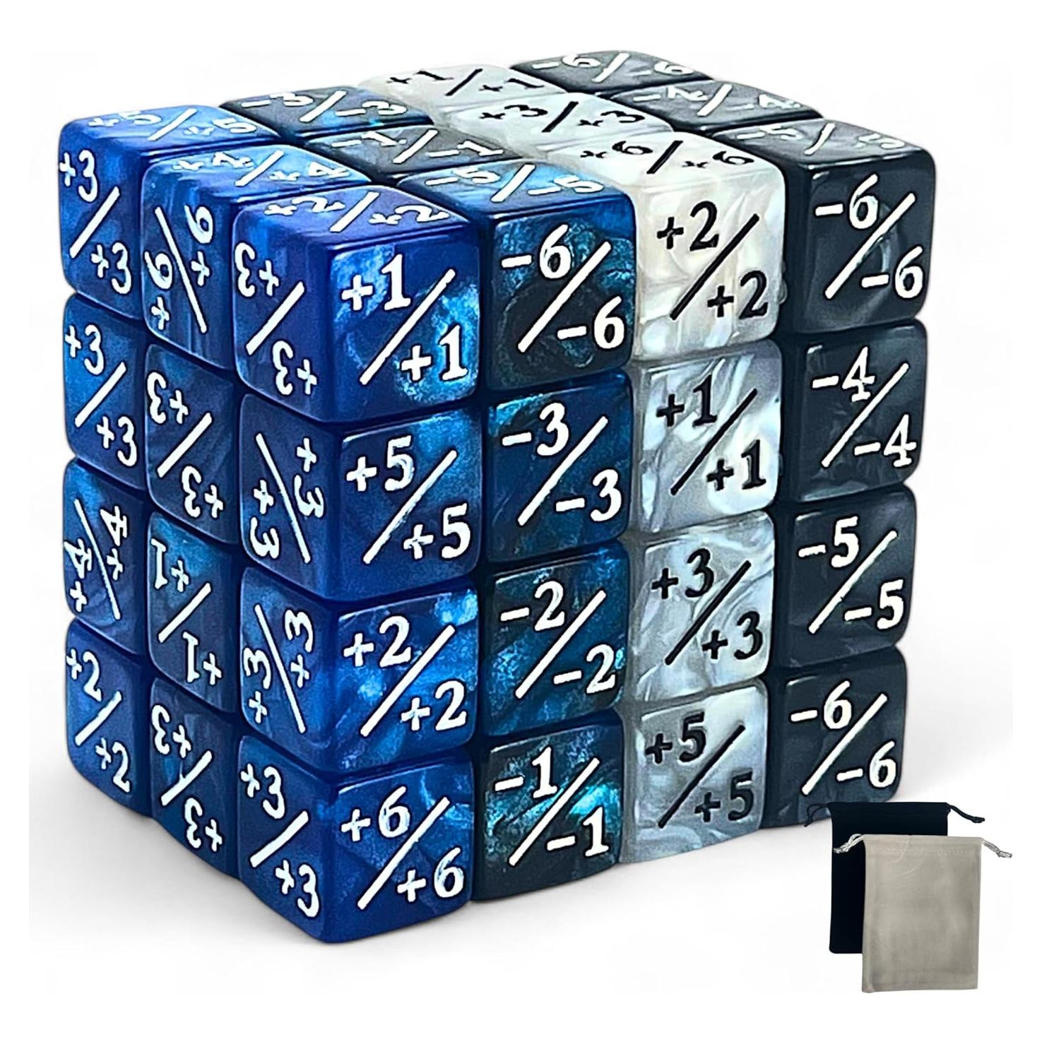 Dados Contadores Luck Lab MTG 48 PCS - Colores Perla