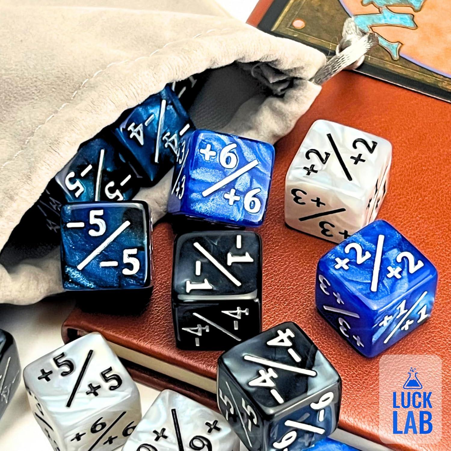 Dados Contadores Luck Lab MTG 48 PCS - Colores Perla