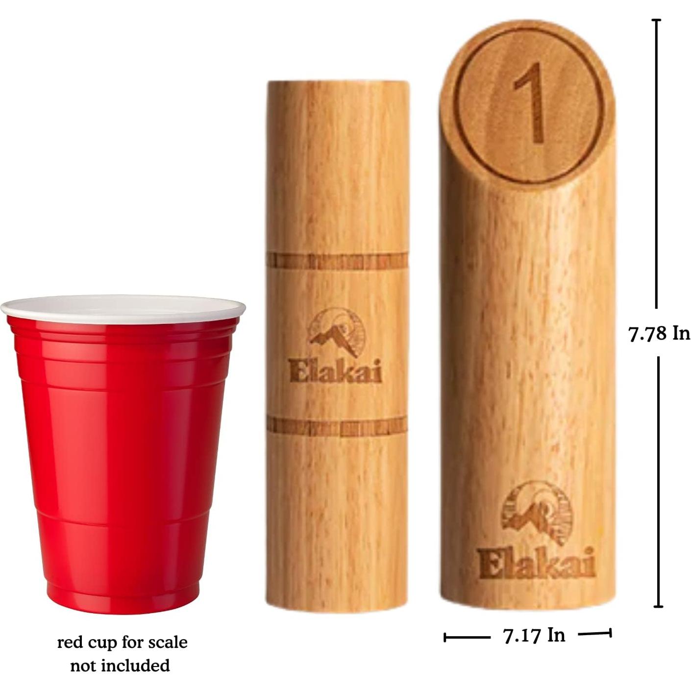 Juego al Aire Libre Elakai 12 Piezas Madera Natural 6 Jugadores