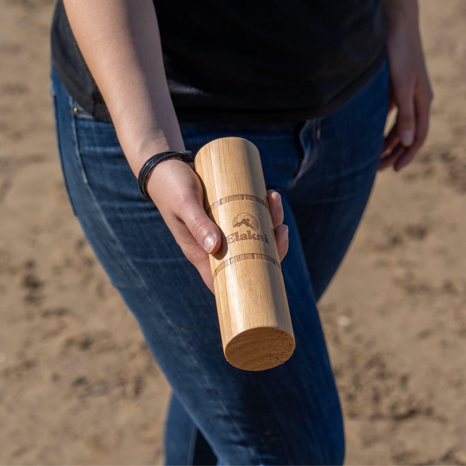 Juego al Aire Libre Elakai 12 Piezas Madera Natural 6 Jugadores