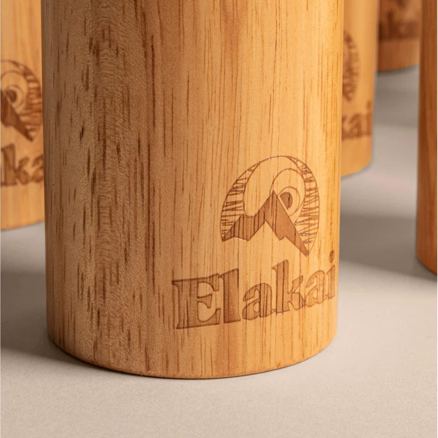 Juego al Aire Libre Elakai 12 Piezas Madera Natural 6 Jugadores